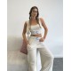 Top Lone con maxi etiqueta