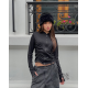 Campera Faw con frunces y capucha Campera Faw con frunces y capucha