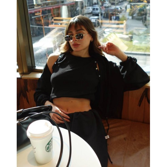 Campera Duna con cuello alto y frunce Campera Duna con cuello alto y frunce