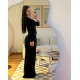 Pantalon wide leg con botones