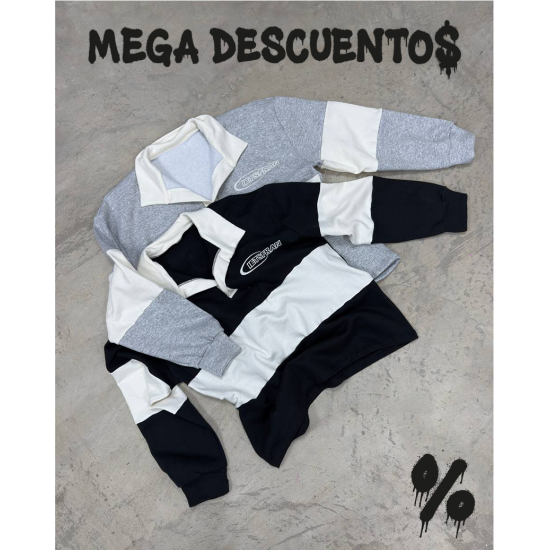 Buzo Rugby bicolor con bordado