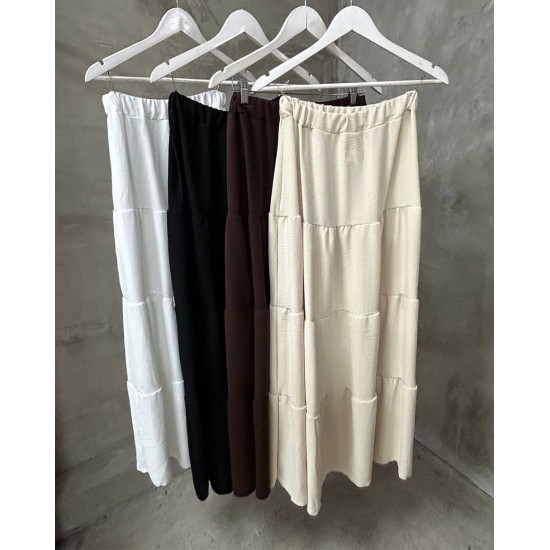 Pollera Folk con frunces y volados