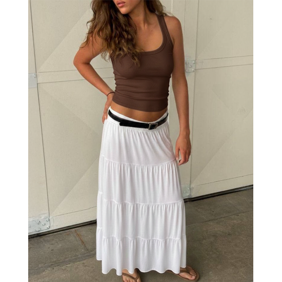 Pollera Folk con frunces y volados