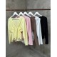 Top Boho de cey brush con mangas evasé