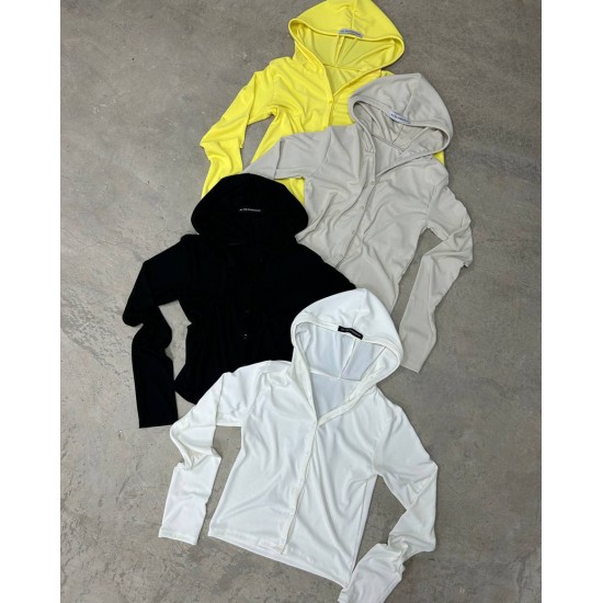 Saquito Detox con botones y capucha