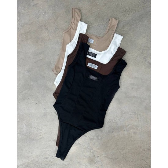 Body Bambi con recortes y etiqueta