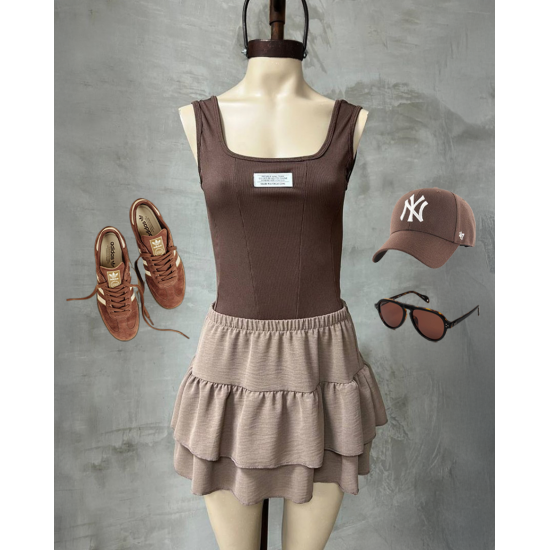 Body Bambi con recortes y etiqueta