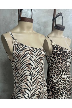 Vestido Rixi animal print con hebilla Vestido Rixi animal print con hebilla