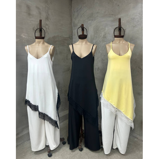 Vestido Layering con puntilla