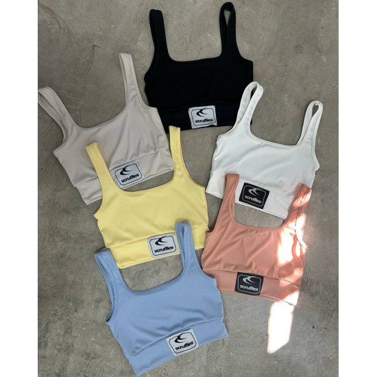 Top Lone con maxi etiqueta