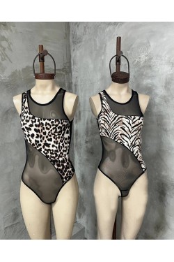 Body Ontu animal print con tul