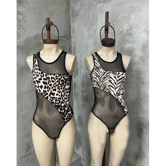 Body Ontu animal print con tul
