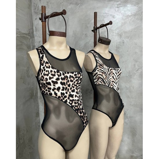 Body Ontu animal print con tul