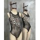 Body Ontu animal print con tul