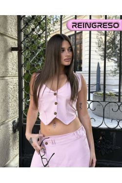 Chaleco Imit espalda semi descubierta