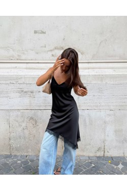 Vestido Layering con puntilla