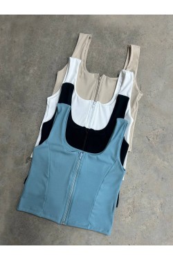 Top Manchester de morley rib con cierre