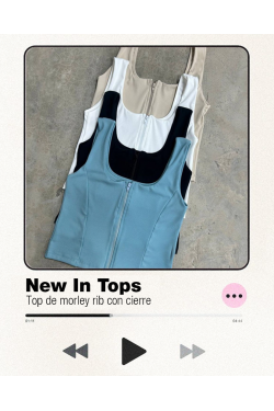 Top Manchester de morley rib con cierre