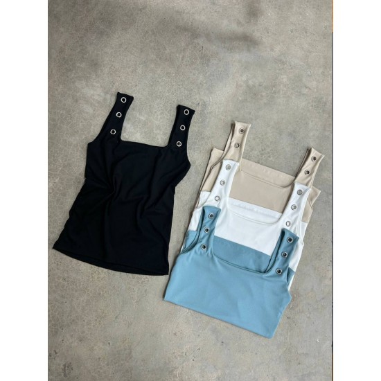 Musculosa Cozy con ojalillos