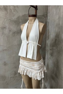 Top Maisy con hebilla y espalda descubie