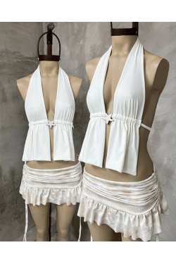 Top Maisy con hebilla y espalda descubie