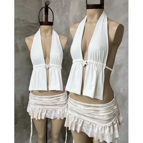 Top Maisy con hebilla y espalda descubie