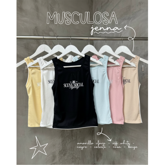 Musculosa Jenna de morley con estampa