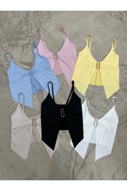 Top Glen de microfibra con hebilla