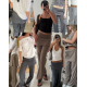 Pantalon Hybrid con mini superpuesta Pantalon Hybrid con mini superpuesta